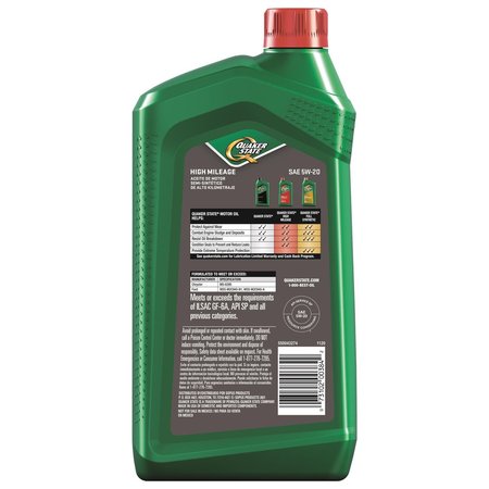 Quaker State Defy 5W-20 Gasoline Synthetic Blend Motor Oil 1 qt 550043274